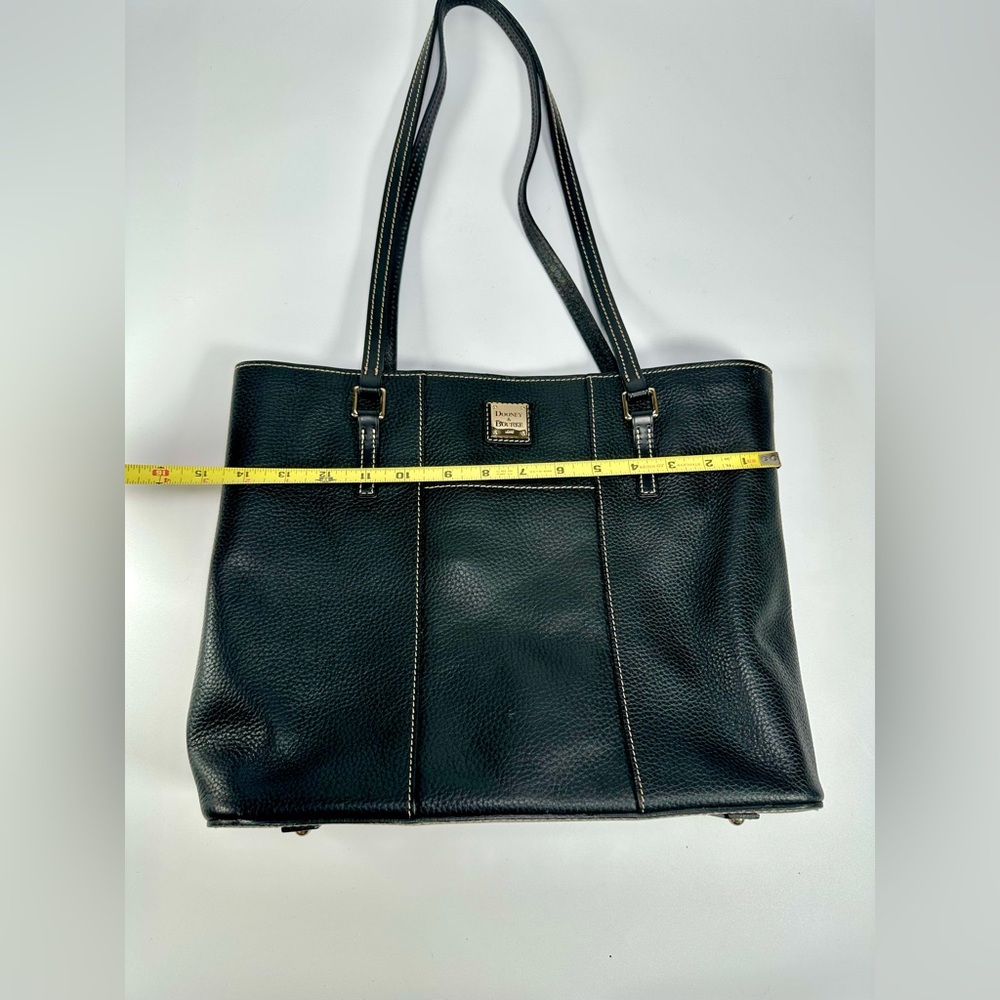 Dooney & Bourke Lexington Pebble Grain Black Leather Tote Bag - Picture 12 of 16